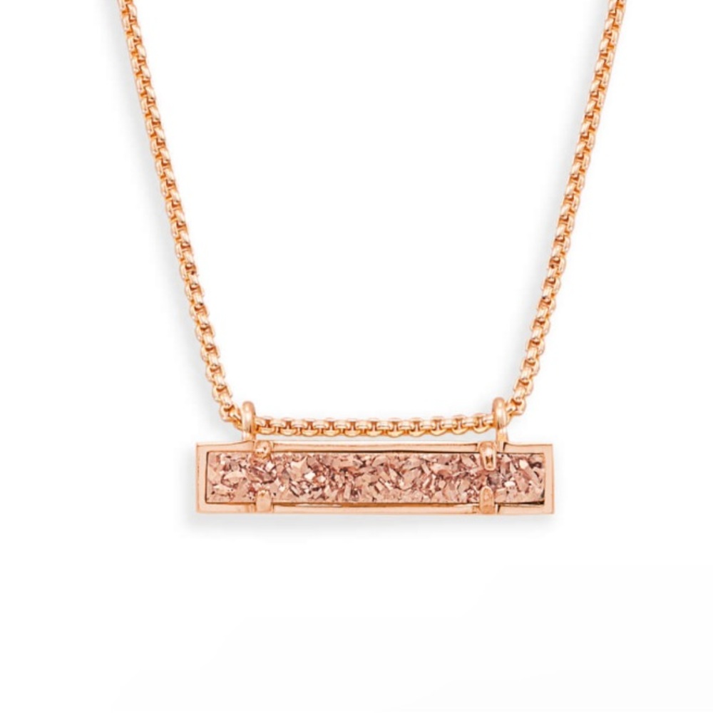Leanor necklace in rose gold druzy